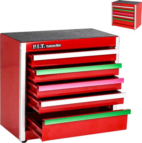 small red steel tool cabinet|Amazon.com: P.I.T. Mini Red Tool Box, Portable 5 .